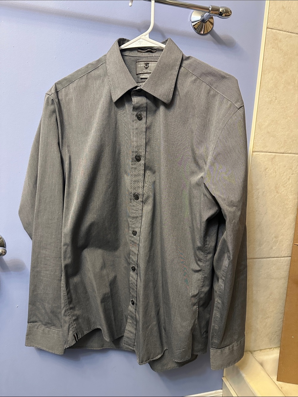 Men's Grey Slim Fit Dress Shirt. Size 16 neck and 34/35 sleeves